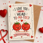 I Love You From My Head To-Ma-Toes” Cute Tomato Love Card